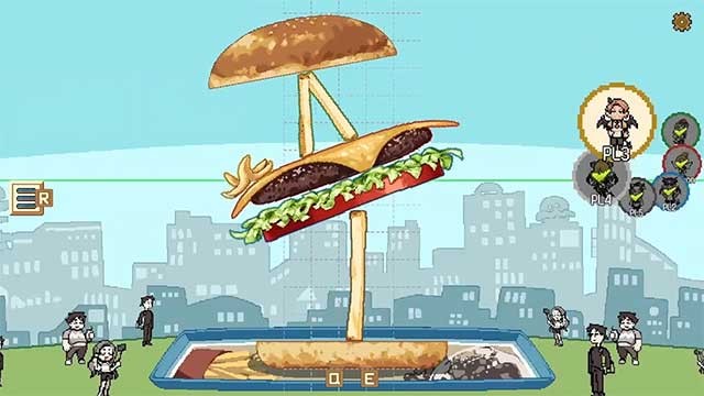 Ảnh minh họa về sự cân bằng của tháp hamburger