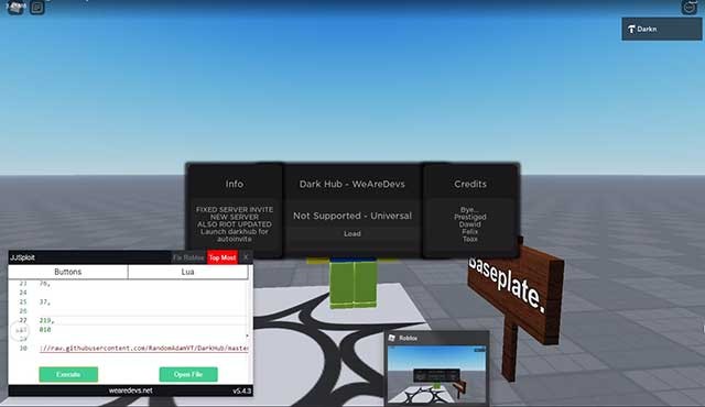 Lưu ý, JJSploit là một dịch vụ hack / cheat game khá mạo hiểm