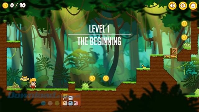 Giao diện chính của game phiêu lưu giải đố Jo & Momo cho máy tính