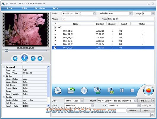 Joboshare DVD to AVI Converter