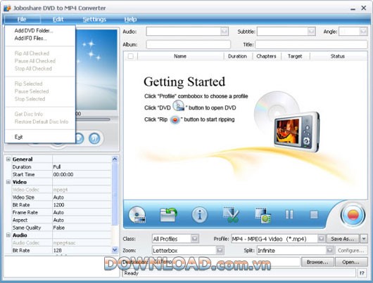 Joboshare DVD to MP4 Converter