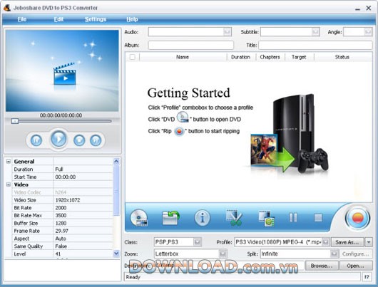 Joboshare DVD to PS3 Converter