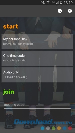 Join.me cho Android tổ chức họp qua điện thoại