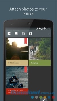 Journal with Narrate cho Android đính kèm ảnh vào nhật ký