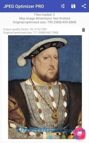 Ứng dụng tối ưu hóa ảnh JPEG Optimizer PRO cho Android