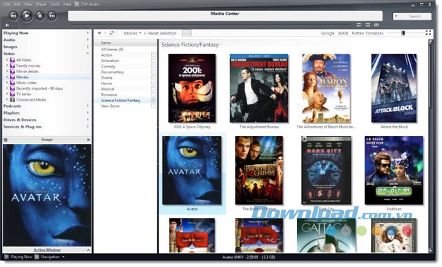JRiver Media Center hỗ trợ nhiều định dạng âm thanh