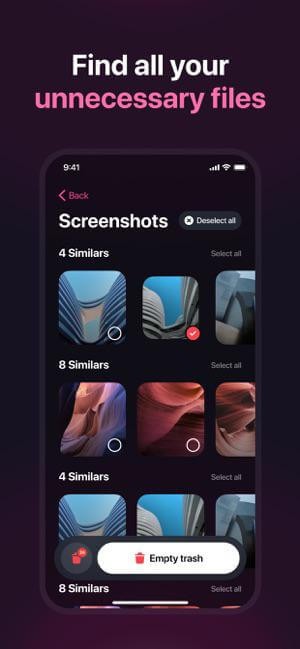 Tìm tất cả các file không cần thiết