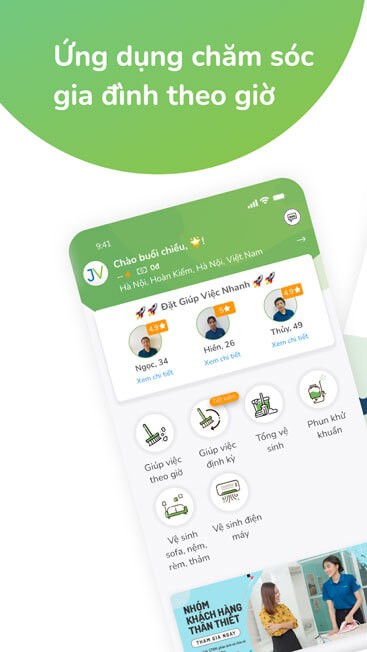 Ứng dụng giúp việc theo giờ