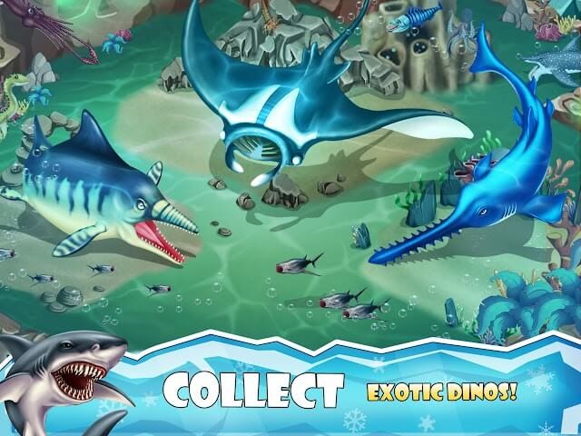 Thu thập các loài khủng long sống dưới nước trong game Jurassic Dino Water World