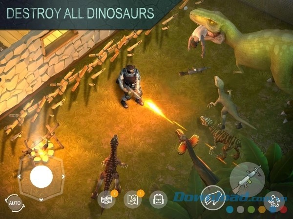 Tiêu diệt hết khủng long trong thế giới rộng lớn của Jurassic Survival cho Android