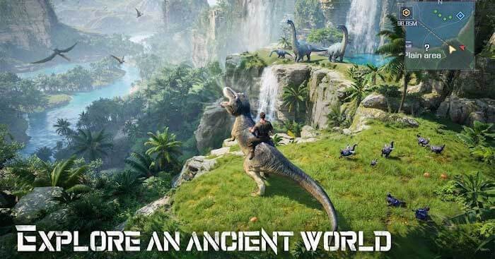 Khám phá thế giới cổ đại đầy khủng long sinh sống trong game Jurassic War Survival