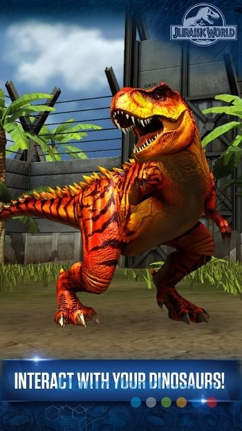 Tương tác với khủng long trong game Jurassic World: The Game