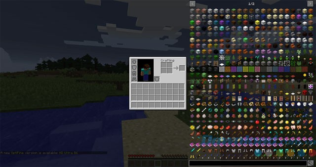 Giao diện Just Enough Items Mod for Minecraft