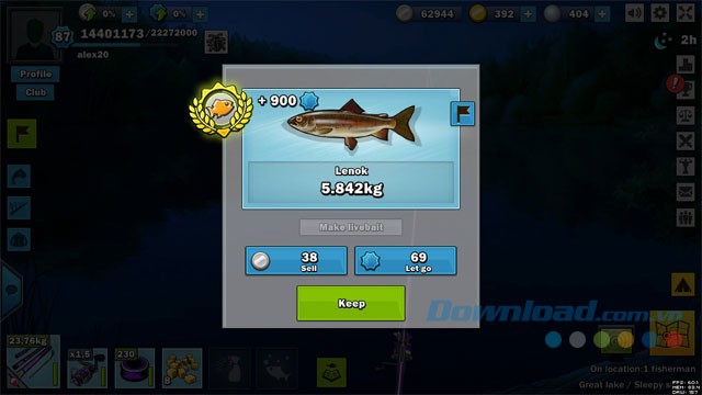 Câu hàng trăm loại cá khác nhau