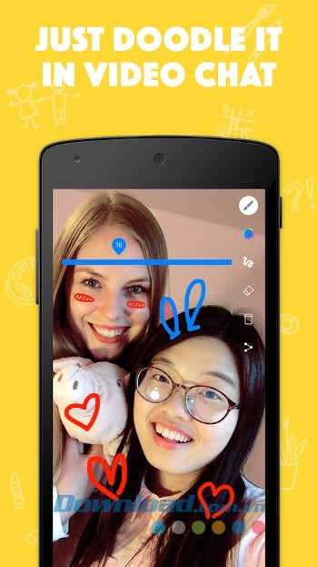 Gọi video với hiệu ứng Doodle trên JusTalk