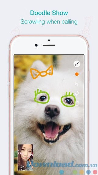 Vẽ hình trên cuộc gọi