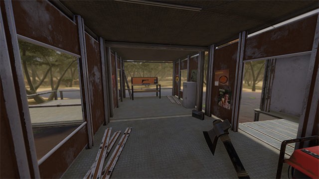 Xây nhà bằng gỗ, đá thu thập được trong game Kalahari’s End