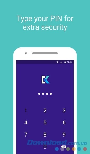 Truy cập Kalculator bằng mã PIN, vẽ kiểu hoặc vân tay