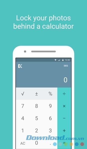 Ngụy trang ứng dụng bảo mật Kalculator bằng biểu tượng máy tính