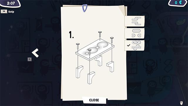 Chỉ 1 người được đọc hướng dẫn và không nhìn thấy đồng đội của mình đang làm gì