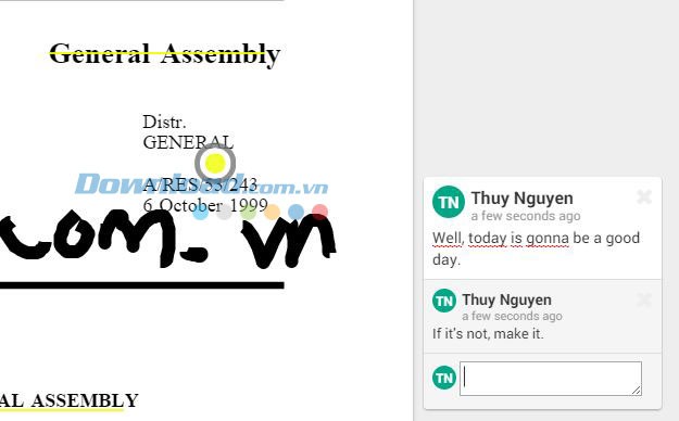 Thêm bình luận vào file PDF
