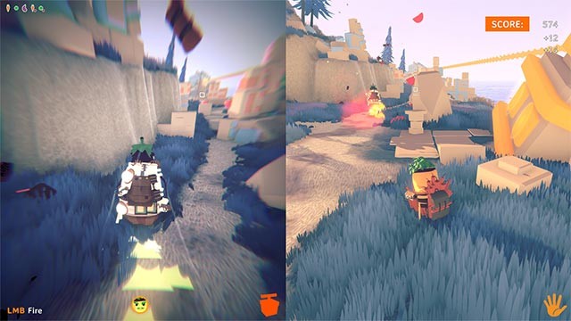 Chơi game Kamikaze Veggy 1 mình hoặc co-op với bạn bè trên màn hình chia đôi