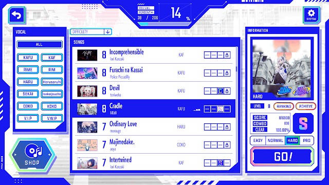 Kamitsubaki City Ensemble có hơn 48 bản nhạc và 100 bản nhạc bổ sung