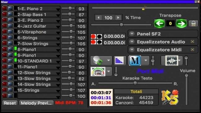 Bộ mixer của Karaoke 5