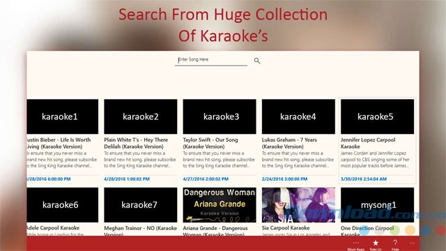 Kho bài hát karaoke khổng lồ