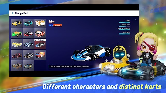 Rất nhiều tay đua và các xe kart khác nhau