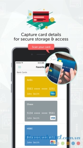 Scan thẻ tín dụng để lưu trữ nhanh hơn