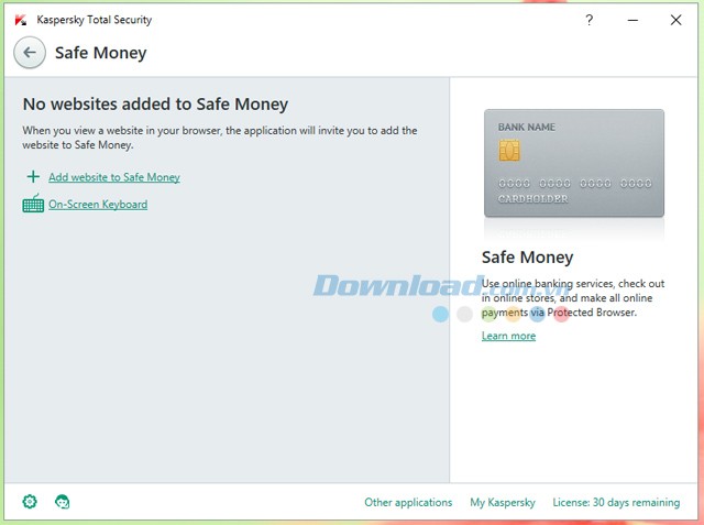 Tính năng Safe Money
