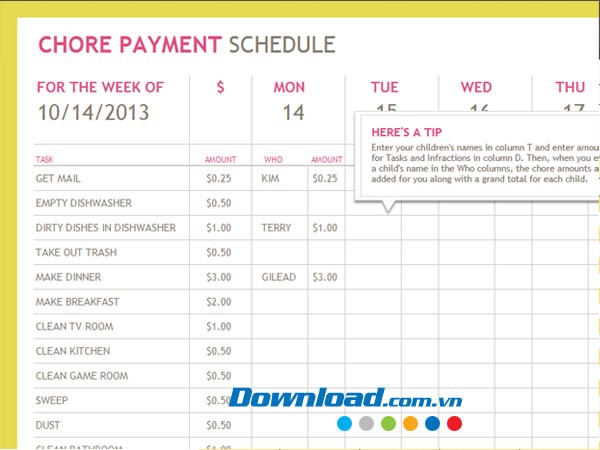 Kế hoạch chi tiêu gia đình
