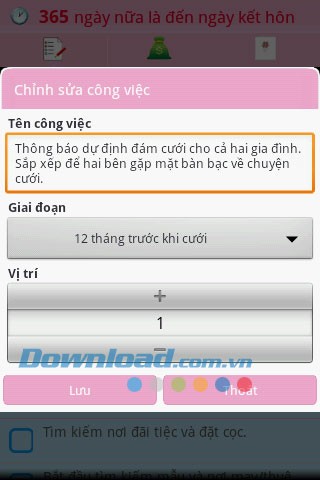 Kế hoạch cưới for Android