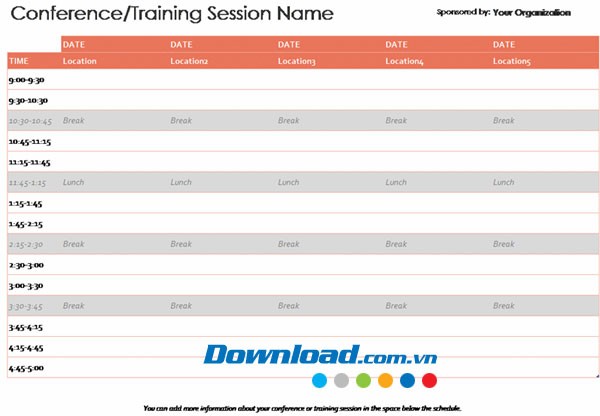 Kế hoạch sự kiện