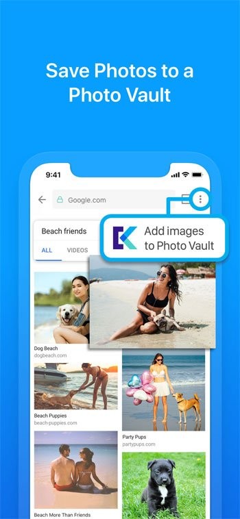 Lưu ảnh vào một kho ảnh bảo mật