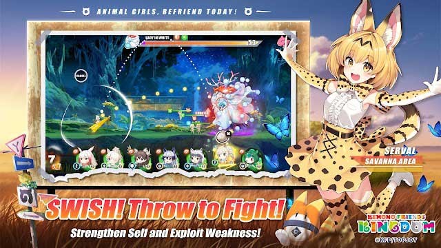 Phiêu lưu và chiến đấu cùng nhóm bạn động vật của bạn trong game Kemono Friends: Kingdom