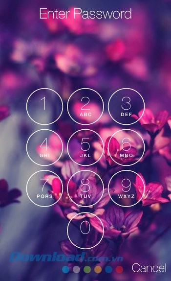 Giao diện mở khóa màn hình của Keypad Lock Screen