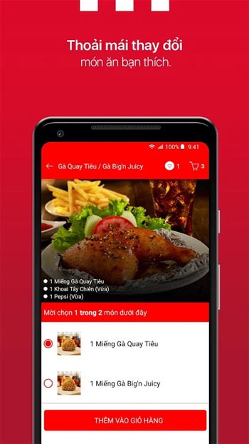 Chọn món KFC Vietnam
