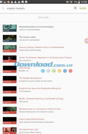 Tìm kiếm dễ dàng mọi thứ với Khan Academy cho Android