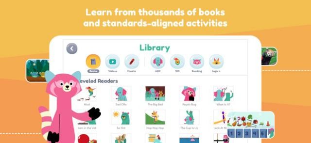 Bé sẽ được học từ hàng trăm cuốn sách và các hoạt động phù hợp trong Khan Academy Kids