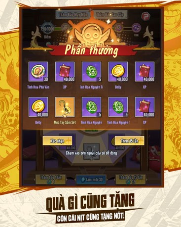 Quà tặng hấp dẫn dành cho người chơi