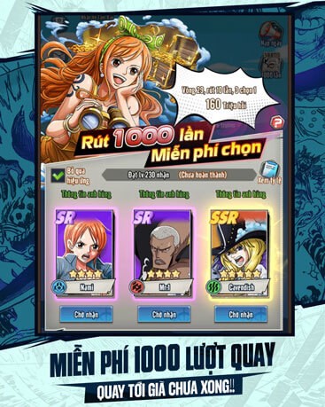 Miễn phí 1000 lượt quay