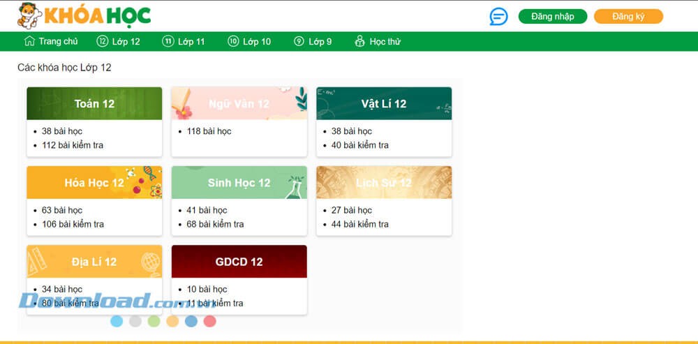 Kho tài liệu, bài giảng vô cùng phong phú