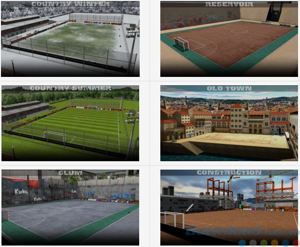 Một số sân vận động trong Kicks Online