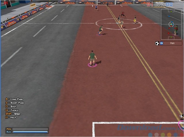 Các phím điều khiển cầu thủ trên sân