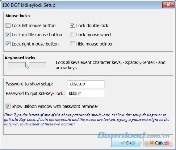 Giao diện Kid Key Lock