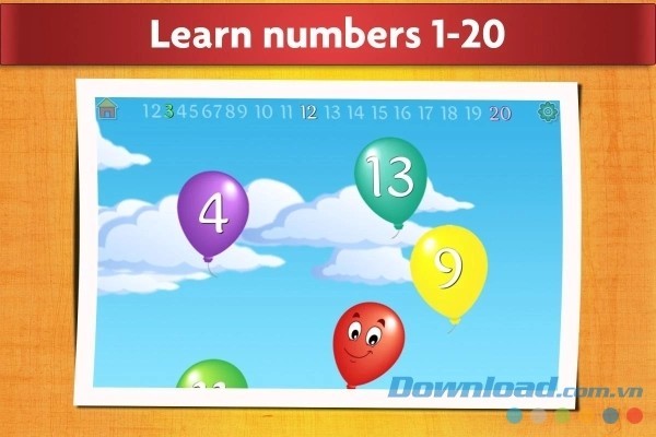 Thiết kế đồ họa Kids Balloon Pop Game Free cho Android phù hợp với thị hiếu trẻ nhỏ