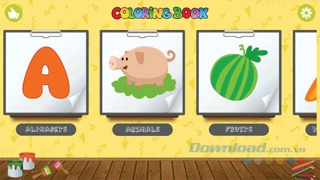 Ứng dụng tô màu theo chủ đề