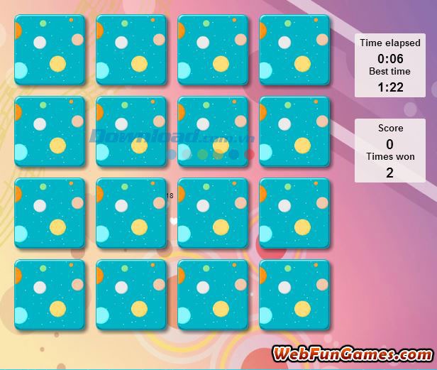 Giao diện game Kids Memory